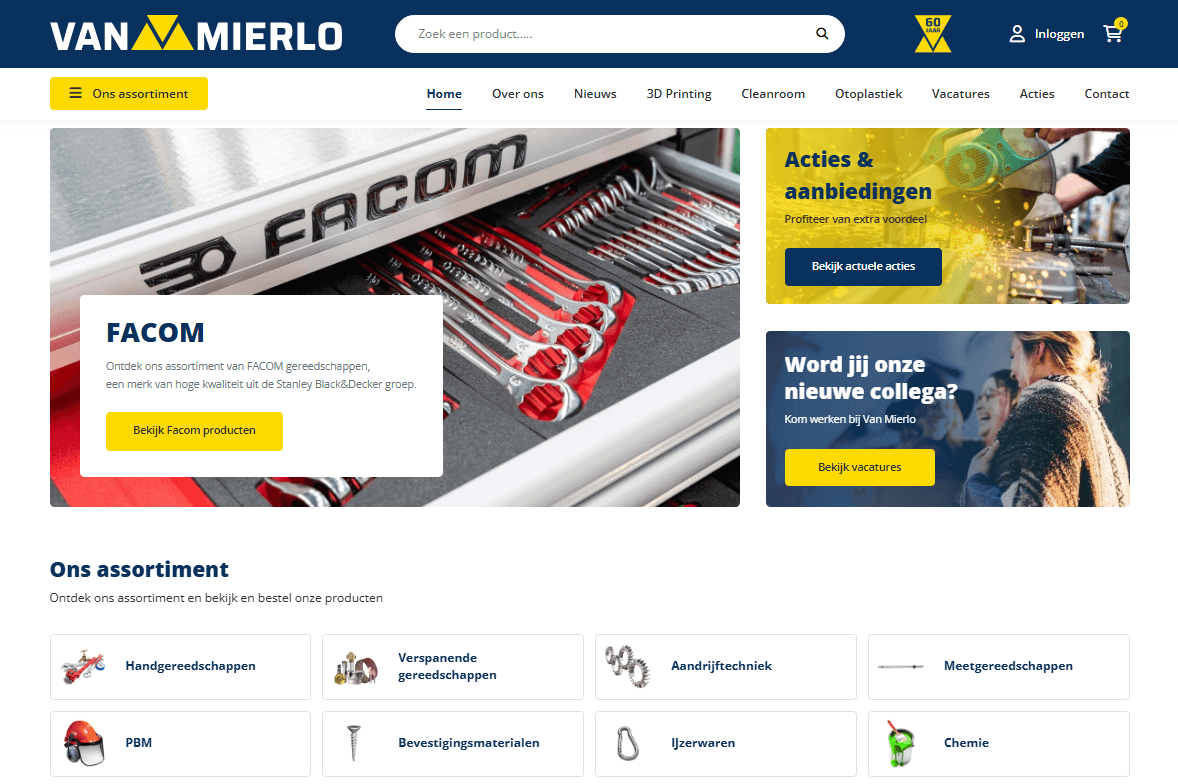 Vernieuwde website Van Mierlo met webshop gelanceerd