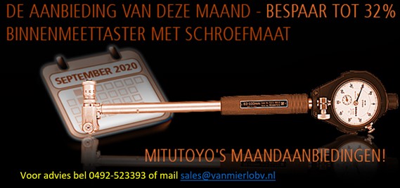 mitutoyo maandaanbieding september 2020